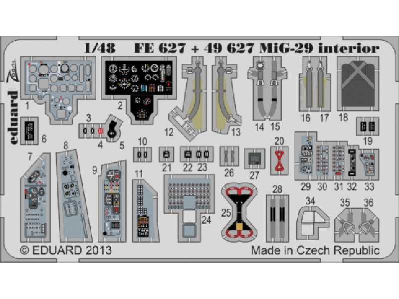 MiG-29 interior S. A. 1/48 - Great Wall Hobby - image 1