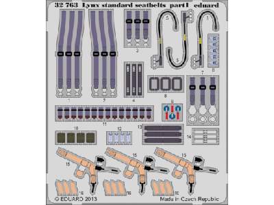 Lynx Mk.88 seatbelts 1/32 - Revell - image 1