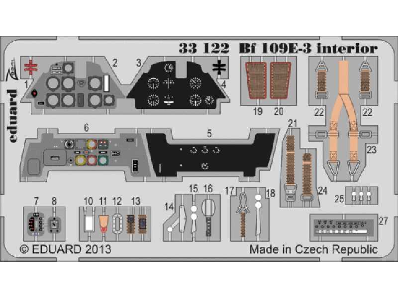 Bf 109E-3 interior S. A. 1/32 - Cyber Hobby - image 1