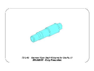 German 15cm StuH 43 Barrel for Stu.Pz. IV BRUMBAR - Early vers. - image 7