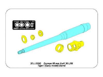 German 88mm KwK 36 L/56 Tiger I (early model) new generation - image 6