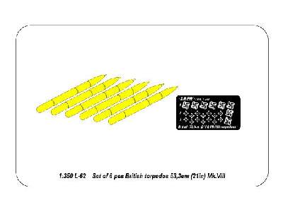 Set of 6 British torpedoes 53.3cm MK.VIII - image 4