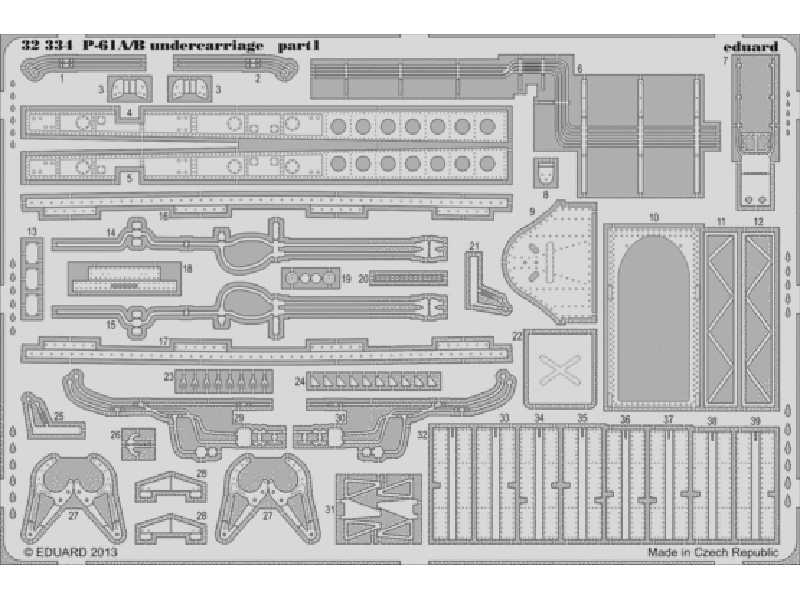 P-61A/ B undercarriage 1/32 - Hobby Boss - image 1