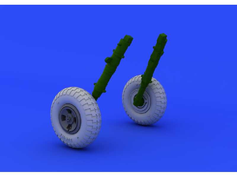Spitfire wheels - 4 spoke w/ pattern 1/48 - Eduard - image 1 Spitfire wheels - 4 spoke w/ pattern 1/48 - Eduard - image 1