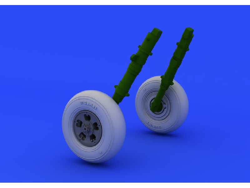 Spitfire wheels - 5 spoke,  smooth tire 1/48 - Eduard - image 1