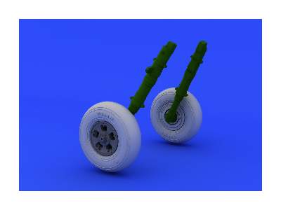 Spitfire wheels - 5 spoke,  smooth tire 1/48 - Eduard - image 2