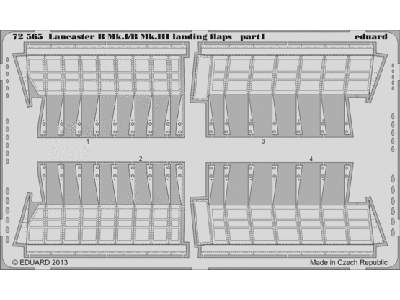 Lancaster B Mk. I/BMk. III landing flaps 1/72 - Airfix - image 1
