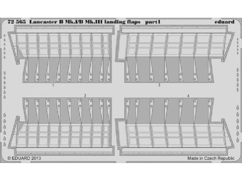 Lancaster B Mk. I/BMk. III landing flaps 1/72 - Airfix - image 1