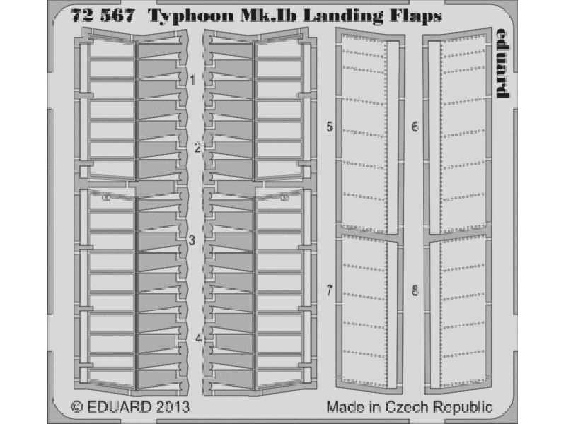 Typhoon Mk. Ib landing flaps 1/72 - Airfix - image 1