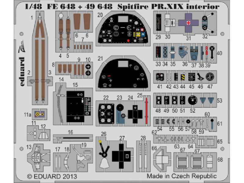 Spitfire PR. XIX interior S. A. 1/48 - Airfix - image 1