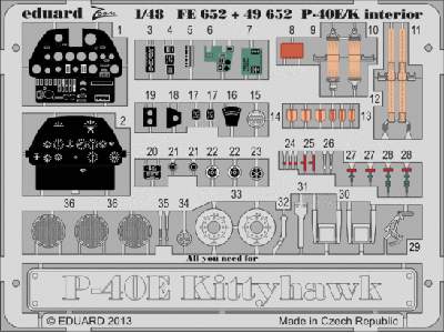 P-40E/ K interior S. A. 1/48 - Italeri - image 1