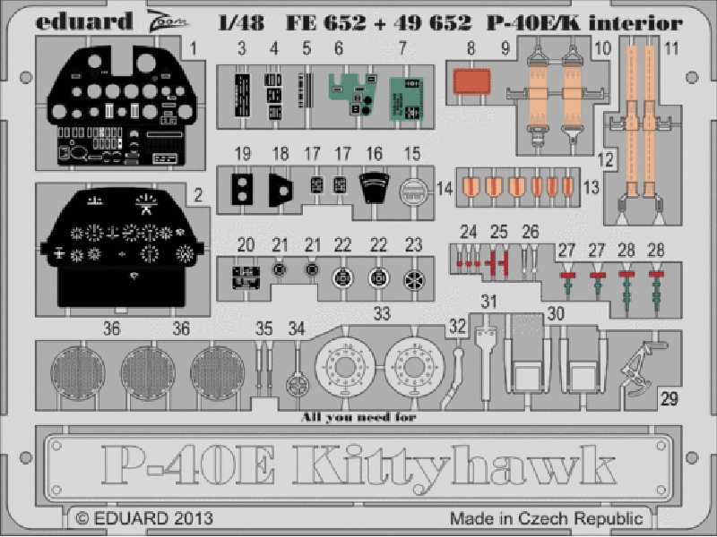 P-40E/ K interior S. A. 1/48 - Italeri - image 1