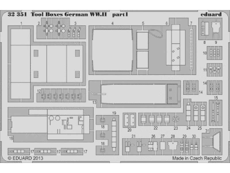 Bf 109 tools and boxes 1/32 - image 1