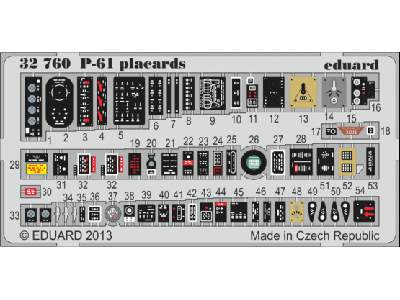 P-61 placards 1/32 - Hobby Boss - image 1