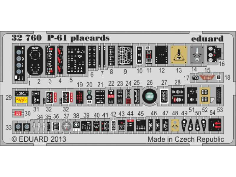 P-61 placards 1/32 - Hobby Boss - image 1