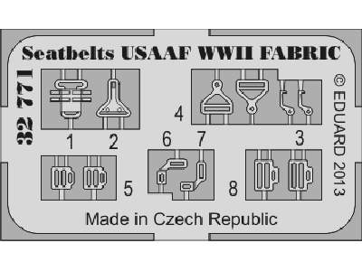 Seatbelts USAAF WWII FABRIC 1/32 - image 1