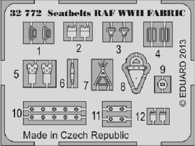 Seatbelts RAF WWII FABRIC 1/32 - image 1