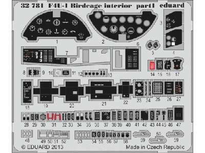 F4U-1 Birdcage interior S. A. 1/32 - Tamiya - image 1