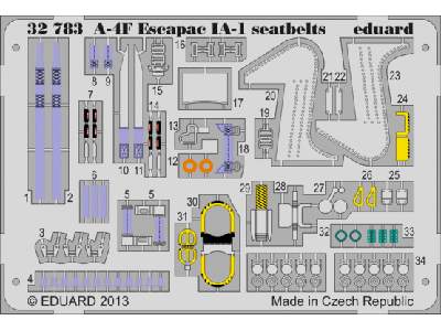 A-4F Escapac IA-1 seatbelts 1/32 - Trumpeter - image 1