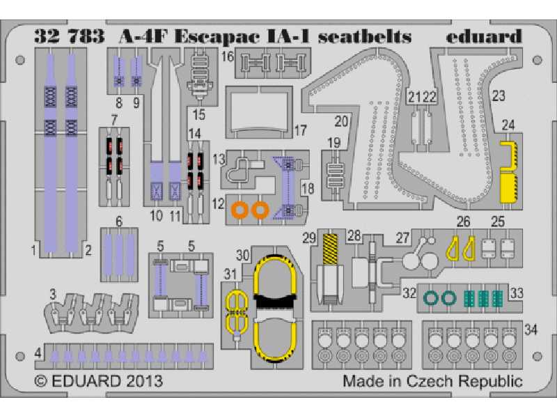 A-4F Escapac IA-1 seatbelts 1/32 - Trumpeter - image 1