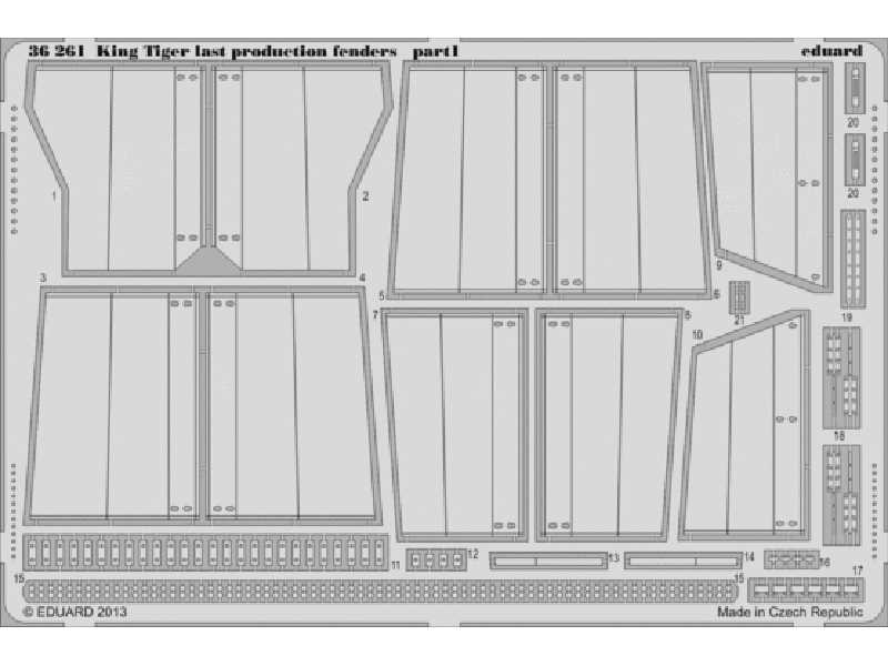 King Tiger last production fenders 1/35 - Academy Minicraft - image 1