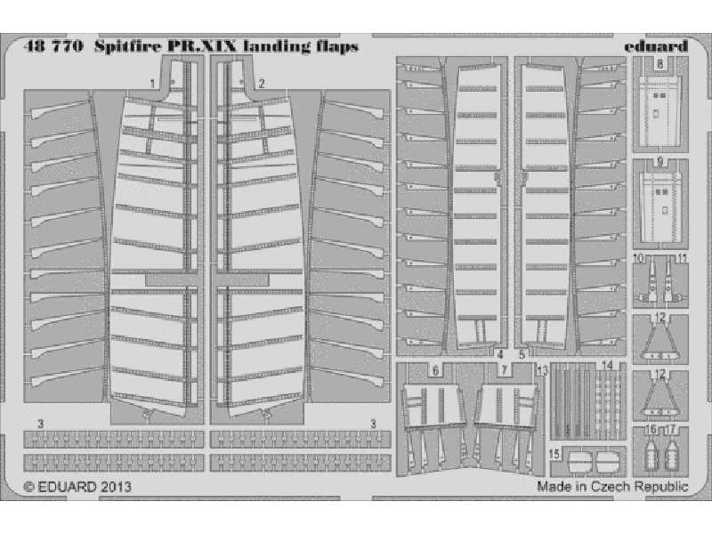 Spitfire PR. XIX landing flaps 1/48 - Airfix - image 1