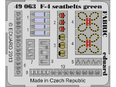 F-4 seatbelts green FABRIC 1/48 - image 1