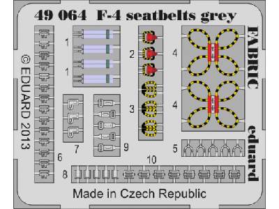 F-4 seatbelts grey FABRIC 1/48 - image 1