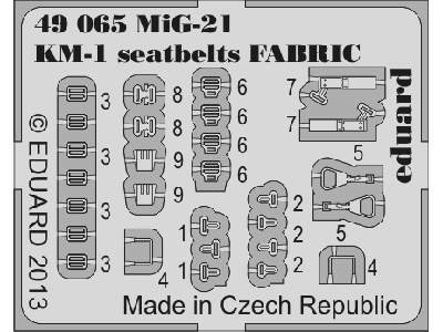 MiG-21 KM-1 seatbelts FABRIC 1/48 - image 1