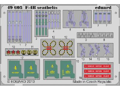 F-4B seatbelts 1/48 - Academy Minicraft - image 1