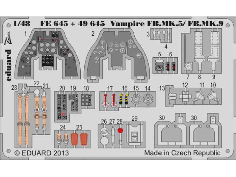 Vampire FB. MK.5/ FB. MK.9 S. A. 1/48 - Trumpeter - image 1 Vampire FB. MK.5/ FB. MK.9 S. A. 1/48 - Trumpeter - image 1