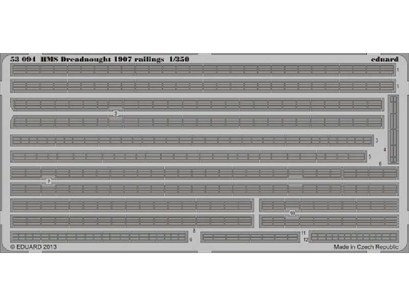 HMS Dreadnought 1907 railings 1/350 - Trumpeter - image 1