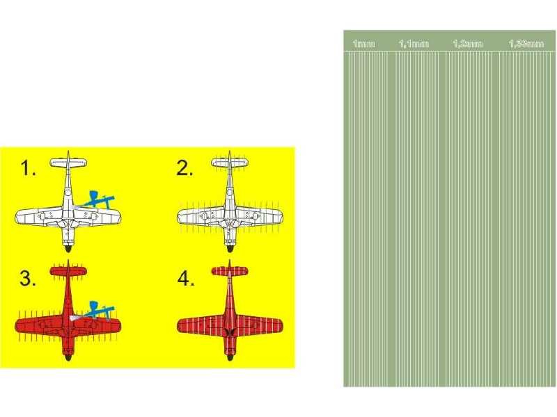 Lower strips for Focke Wulf Fw190D JV44 - image 1 Lower strips for Focke Wulf Fw190D JV44 - image 1