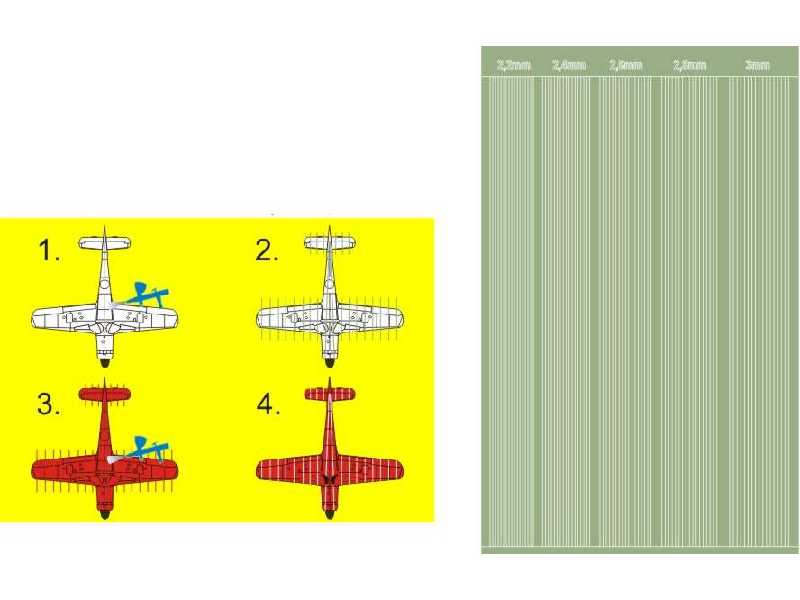 Lower strips for Focke Wulf Fw190D JV44 - image 1