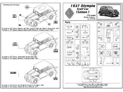 Model 1937 Olympia Staff Car (Two Door Saloon) - image 2