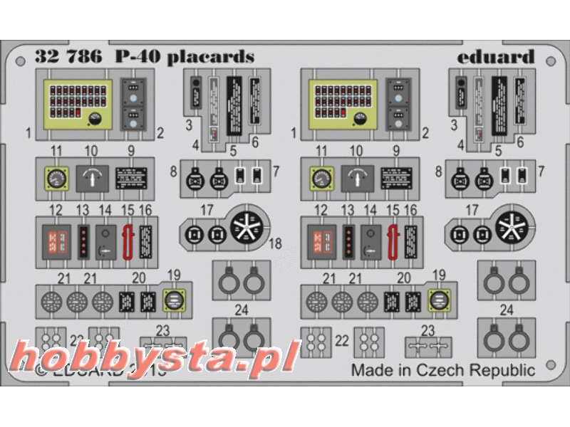 P-40 placards 1/32 - image 1