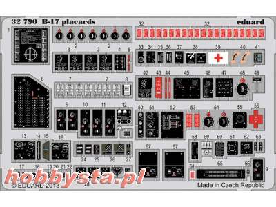 B-17 placards 1/32 - Hk Models - image 1