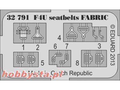 F4U seatbelts FABRIC 1/32 - Tamiya - image 1