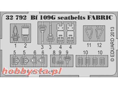 Bf 109G seatbelts  FABRIC 1/32 - Revell - image 1