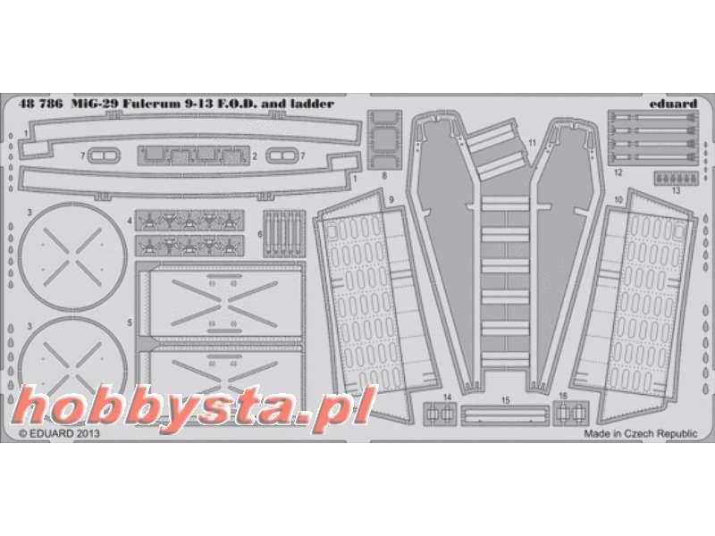 MiG-29 9-13 F. O.D.  and ladder 1/48 - Great Wall Hobby - image 1