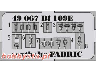 Bf 109E seatbelts FABRIC 1/48 - image 2