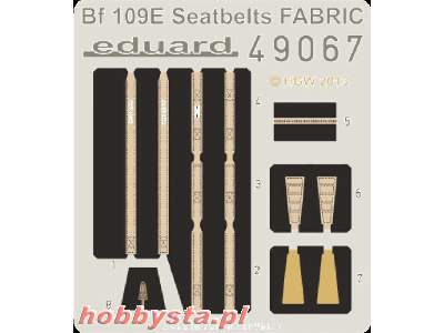 Bf 109E seatbelts FABRIC 1/48 - image 3