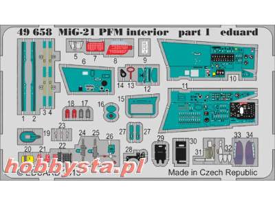 MiG-21PFM interior 1/48 - Eduard - image 1