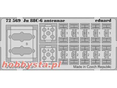 Ju 88C-6 antennae 1/72 - Revell - image 1