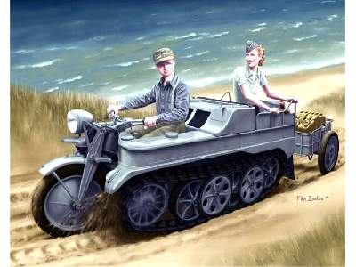 Sd.Kfz.2 Kettenkrad Early Production w/Infanteriekarren - image 1