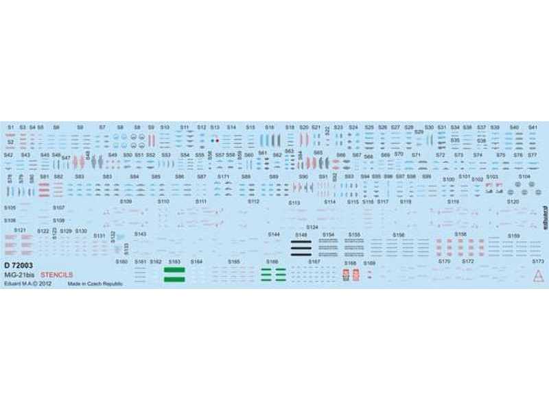 MiG-21BIS stencils 1/72 - image 1