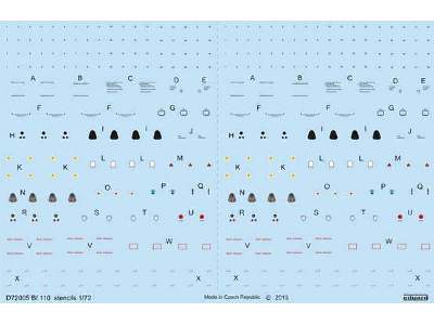 Bf 110 stencils 1/72 - image 1