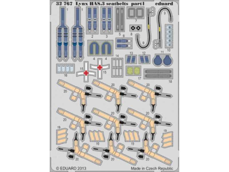 Lynx HAS.3 seatbelts 1/32 - Revell - image 1