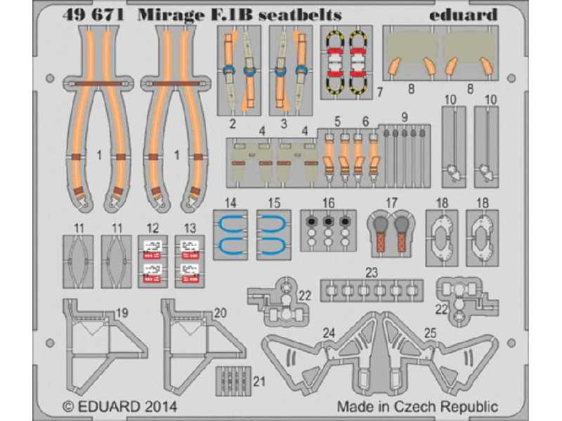 Mirage F.1B seatbelts 1/48 - Kitty Hawk - image 1