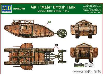 MK I Male British Tank, Somme Battle period, 1916 - image 2